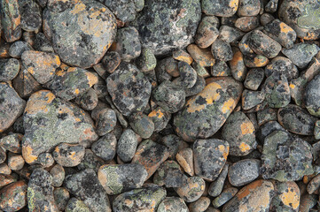 Grey different sizes stones texture background