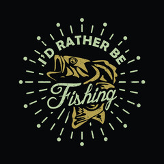 Colorful fishing vintage emblem with inscription perch fishing rod and lure isolated vector illustration