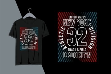 New York City. Brooklyn typography design vector to print on t-shirts