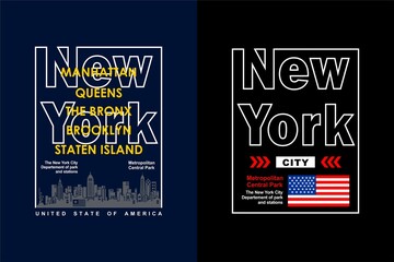 New York City. Brooklyn typography design vector to print on t-shirts