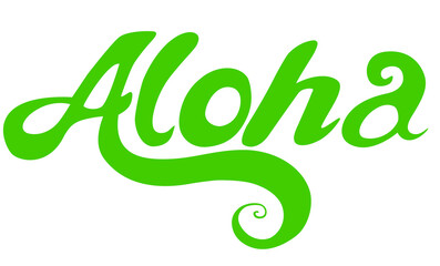 Lettering aloha vector illustration element