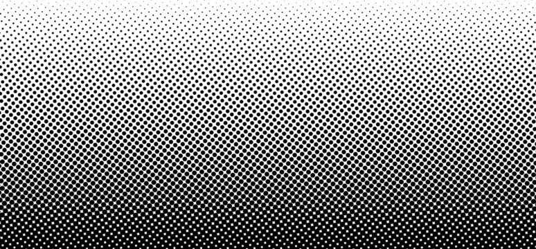 Black and white dot pattern in pop art style for print and decoration. Vector illustration.