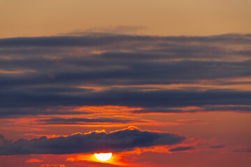 Beautiful sky with cloud before sunset