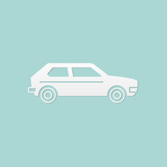 abstract background for car side view, paper cut, vector illustrations