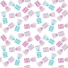 pattern with geometric flowers	