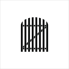 Gate icon vector illustration on white background. Symbol for your web site design, logo, app, UI. 