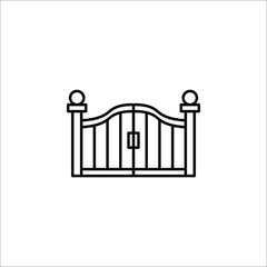 Gate icon vector illustration on white background. Symbol for your web site design, logo, app, UI. 