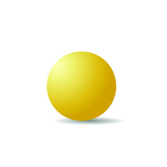 Yellow ball on white background. Outline paths for easy outlining. Great for templates, icon background, interface buttons.
