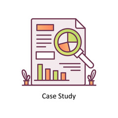 Case Study vector Filled Outline Icon Design illustration. Training Symbol on White background EPS 10 File