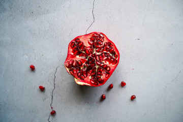 pomegranate on a table