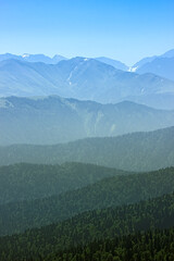 Panorama of the mountains near the Lago Naki plateau