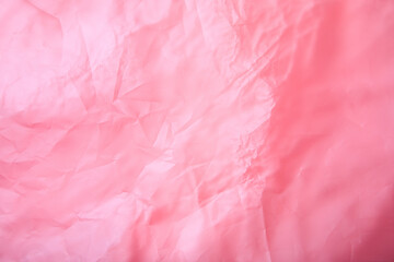 Crumpled recycle pink paper background - Pink paper crumpled texture  - Image