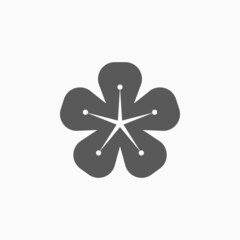 flower icon, flora vector, blossom illustration