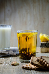 cup of tea with lemon