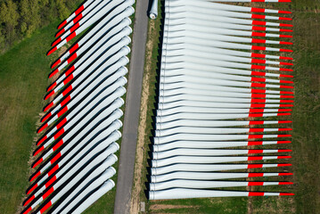 Windkraft, Flügel in einem Lager