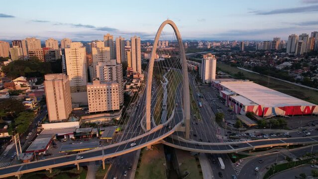 Aerial view of Sao Jose dos Campos, Sao Paulo, Brazil. 