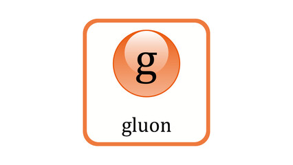 Gluon icon. Standard Model of Elementary Particles vector design