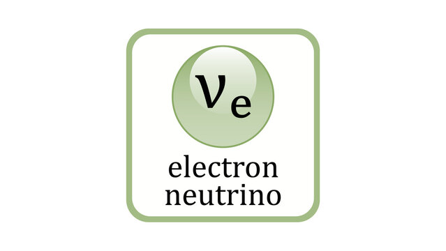 Electron neutrino  icon. Standard Model of Elementary Particles vector design