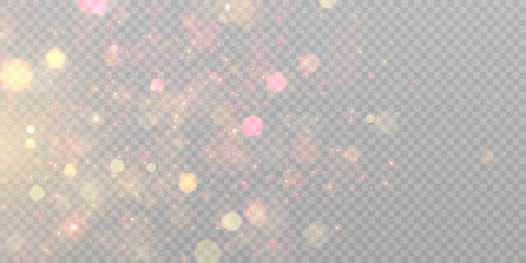 Texture background abstract yellow-red or silver glitter. Glittering magical dust particles. Magic concept. Abstract background with bokeh effect.
