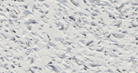 White low poly background texture 3d rendering