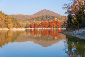 Lake Sukko autumn landscape
