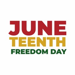 Fototapeta na wymiar Juneteenth freedom day, African-American freedom day, celebrate freedom, june 19