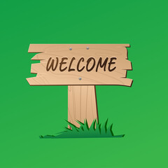 welcome sign, vector illustration
