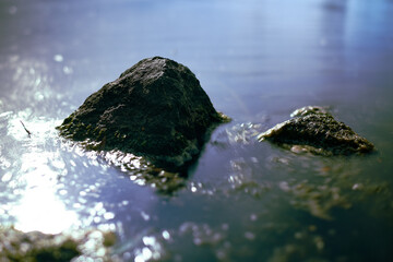 Fototapeta na wymiar Two Stones in the Water