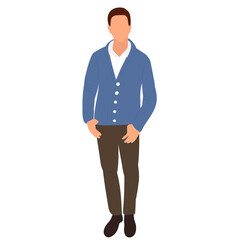 man flat design, isolated, vector