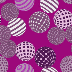Retro 3d illustration of abstract balls, great design for any purpose. Modern poster for cover design.