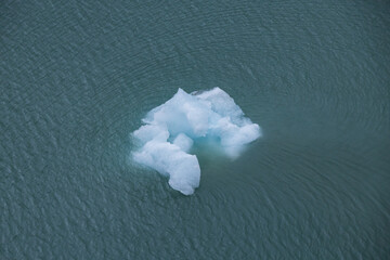 Ice chunks in the water at Glacier Bay, Alaska, USA
