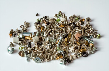 screws, bolts, sheet metal screws, various types