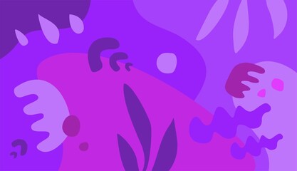 Fototapeta na wymiar Hand drawn doodle background purple color vector design