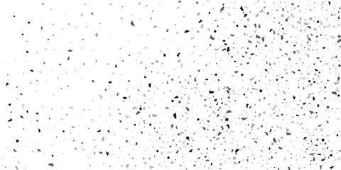 Silver glitter confetti on a white background. Illustration of a drop of shiny particles.