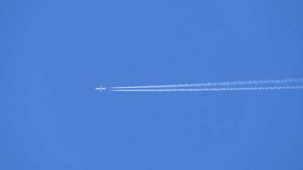 Airplane flying in the sky