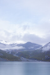 Foggy day at Glacier Bay National Park, Alaska
