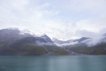 Foggy day at Glacier Bay National Park, Alaska
