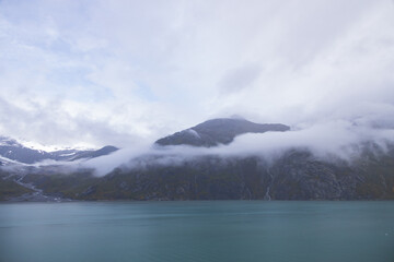 Foggy day at Glacier Bay National Park, Alaska