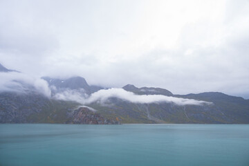 Foggy day at Glacier Bay National Park, Alaska