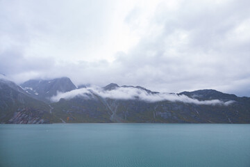 Obraz na płótnie Canvas Foggy day at Glacier Bay National Park, Alaska