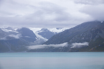 Foggy day at Glacier Bay National Park, Alaska