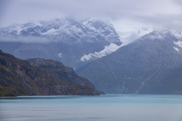 Foggy day at Glacier Bay National Park, Alaska