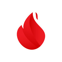 Obraz premium Flame fire gradient logo design
