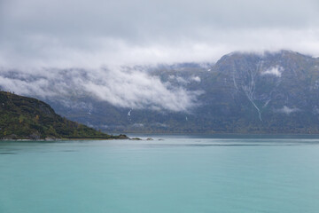 Foggy day at Glacier Bay National Park, Alaska