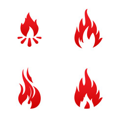Collection of abstract flames for logos