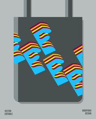 Creative Pattern on Goody bag : Vector Illustration