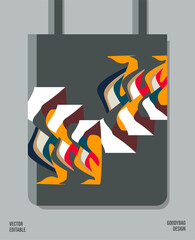 Creative Pattern on Goody bag : Vector Illustration