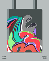 Creative Pattern on Goody bag : Vector Illustration