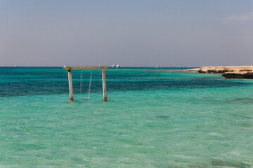Egypt. Woman in Mahmya beach