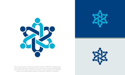 Human Resources Consulting Company, Global Community Logo. Social Networking logo designs.